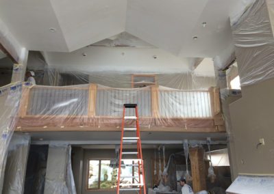 interior view of the house during renovation and painting