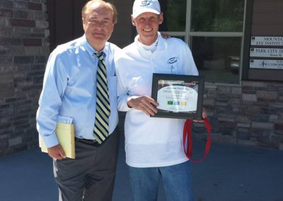 employee of the park city painting received an appreciation certficate