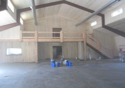 view of the basement during painting services