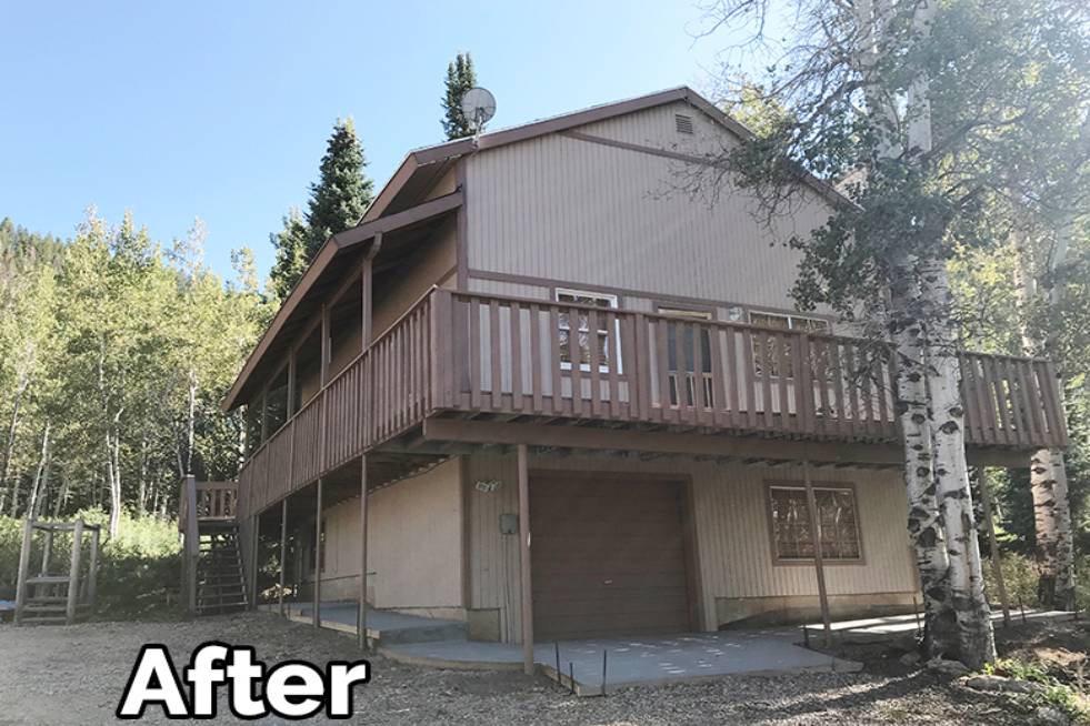 View of the house after painting